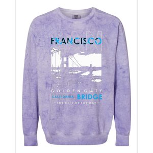 San Francisco Golden Gate Bridge California Colorblast Crewneck Sweatshirt