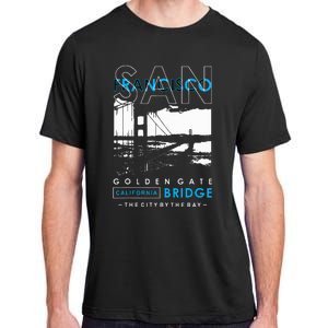 San Francisco Golden Gate Bridge California Adult ChromaSoft Performance T-Shirt