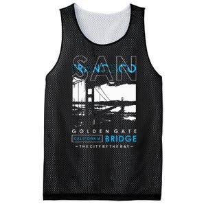 San Francisco Golden Gate Bridge California Mesh Reversible Basketball Jersey Tank