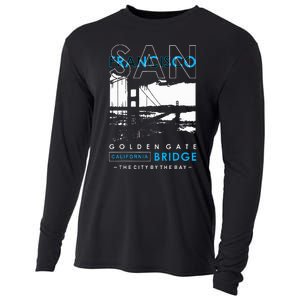 San Francisco Golden Gate Bridge California Cooling Performance Long Sleeve Crew