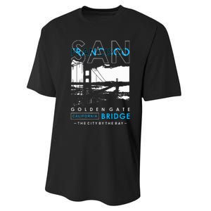 San Francisco Golden Gate Bridge California Performance Sprint T-Shirt