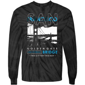 San Francisco Golden Gate Bridge California Tie-Dye Long Sleeve Shirt