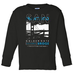 San Francisco Golden Gate Bridge California Toddler Long Sleeve Shirt