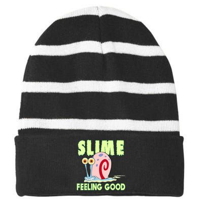 Slime Feeling Good Striped Beanie with Solid Band