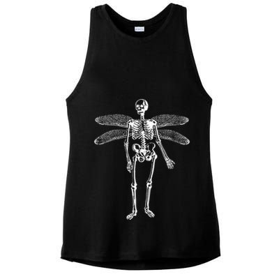 Skeleton Fairy Grunge Fairycore Aesthetic Gothic Cottagecore Ladies PosiCharge Tri-Blend Wicking Tank