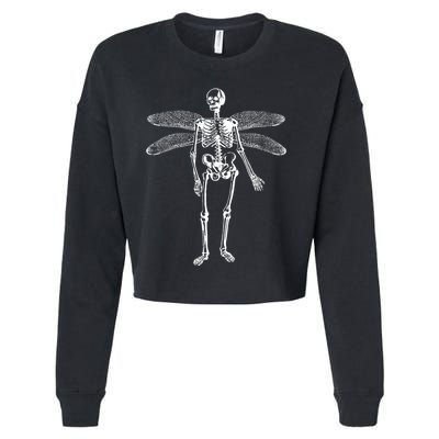 Skeleton Fairy Grunge Fairycore Aesthetic Gothic Cottagecore Cropped Pullover Crew