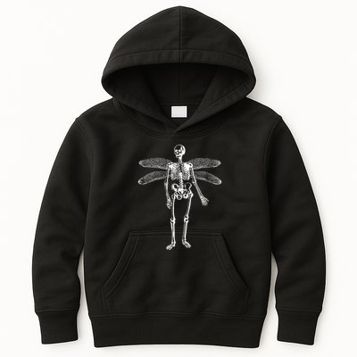 Skeleton Fairy Grunge Fairycore Aesthetic Gothic Cottagecore Kids Hoodie