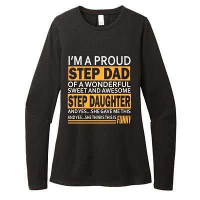 Stepdad Funny Gift From Daughter Fathers Day Stepdad Stepdad Gift Womens CVC Long Sleeve Shirt