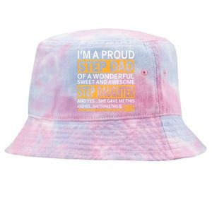 Stepdad Funny Gift From Daughter Fathers Day Stepdad Stepdad Gift Tie-Dyed Bucket Hat