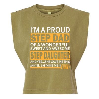 Stepdad Funny Gift From Daughter Fathers Day Stepdad Stepdad Gift Garment-Dyed Women's Muscle Tee