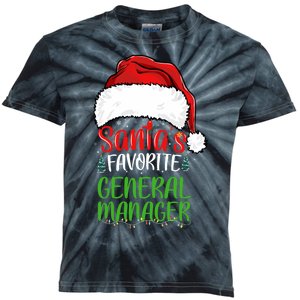 SantaS Favorite General Manager Funny Christmas Kids Tie-Dye T-Shirt