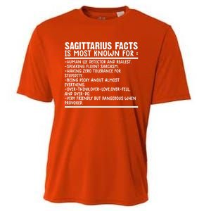 Sagittarius Facts Gift Funny Sagittarius Birthday Zodiac Funny Gift Cooling Performance Crew T-Shirt