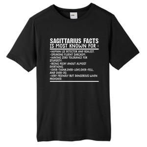 Sagittarius Facts Gift Funny Sagittarius Birthday Zodiac Funny Gift Tall Fusion ChromaSoft Performance T-Shirt