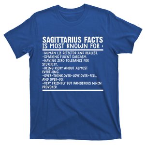 Sagittarius Facts Gift Funny Sagittarius Birthday Zodiac Funny Gift T-Shirt