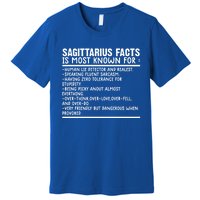 Sagittarius Facts Gift Funny Sagittarius Birthday Zodiac Funny Gift Premium T-Shirt