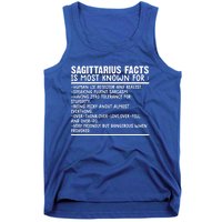 Sagittarius Facts Gift Funny Sagittarius Birthday Zodiac Funny Gift Tank Top