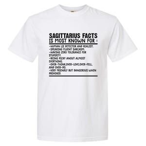 Sagittarius Facts Gift Funny Sagittarius Birthday Zodiac Funny Gift Garment-Dyed Heavyweight T-Shirt