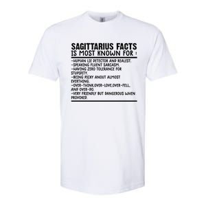 Sagittarius Facts Gift Funny Sagittarius Birthday Zodiac Funny Gift Softstyle CVC T-Shirt