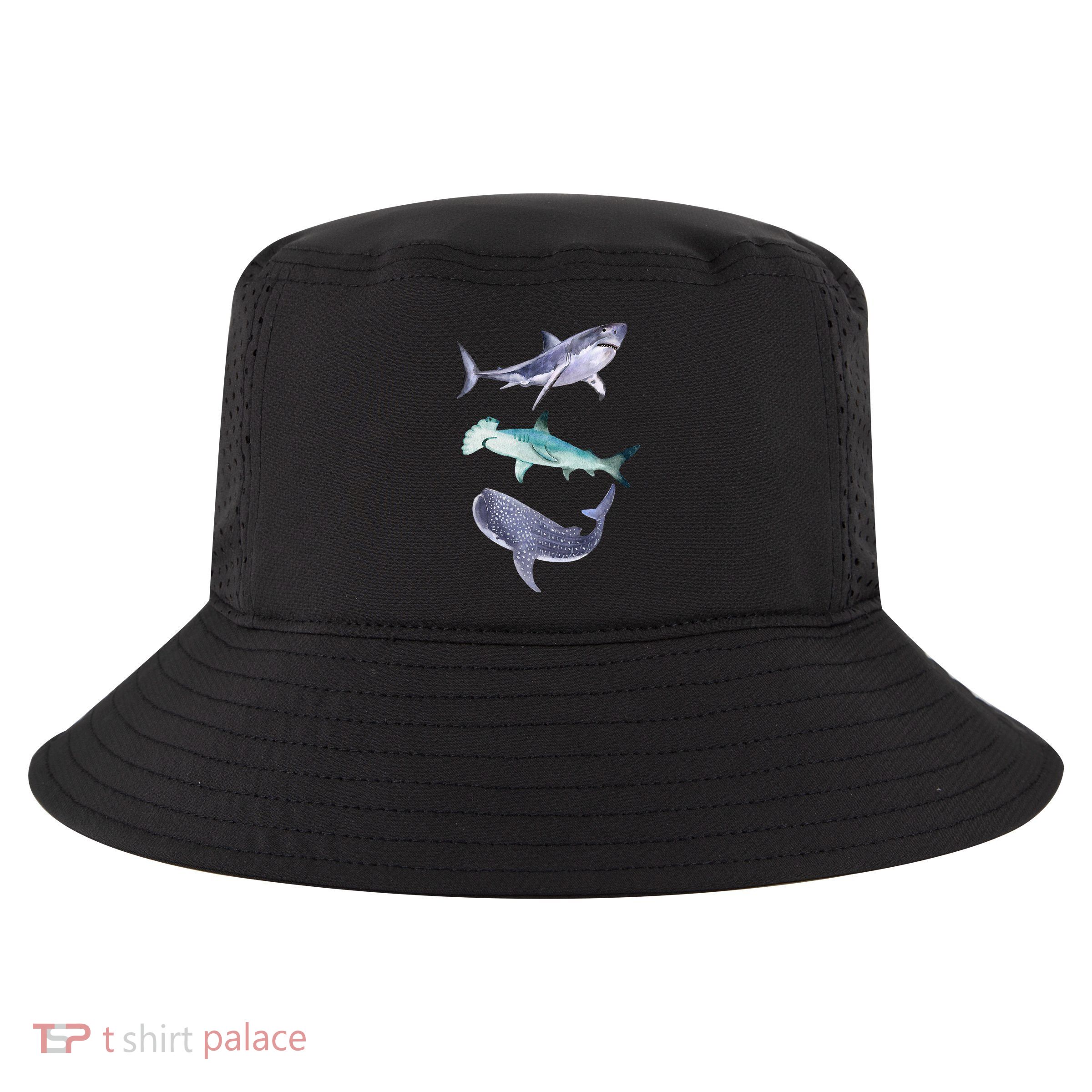 Shark Fans Great White Hammerhead And Whale Shark Lover Cool Comfort Performance Bucket Hat