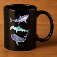 Shark Fans Great White Hammerhead And Whale Shark Lover 11oz C Handle Ceramic Mug