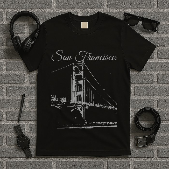 San Francisco Golden Gate Bridge California Usa Souvenir T-Shirt