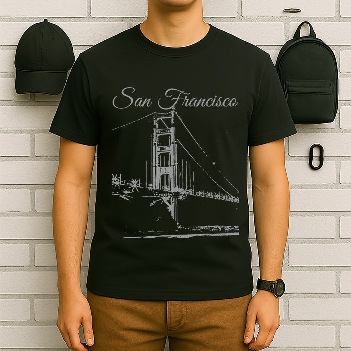 San Francisco Golden Gate Bridge California Usa Souvenir T-Shirt