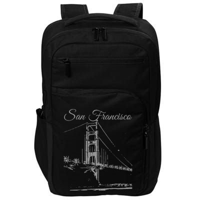 San Francisco Golden Gate Bridge California Usa Souvenir Impact Tech Backpack