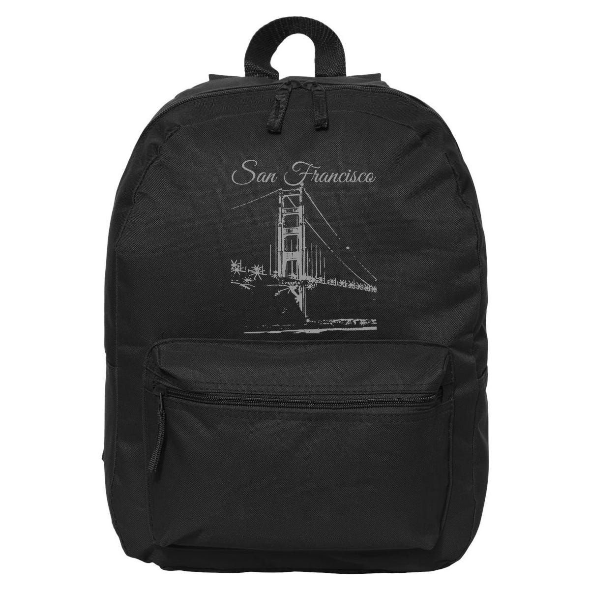 San Francisco Golden Gate Bridge California Usa Souvenir 16 in Basic Backpack