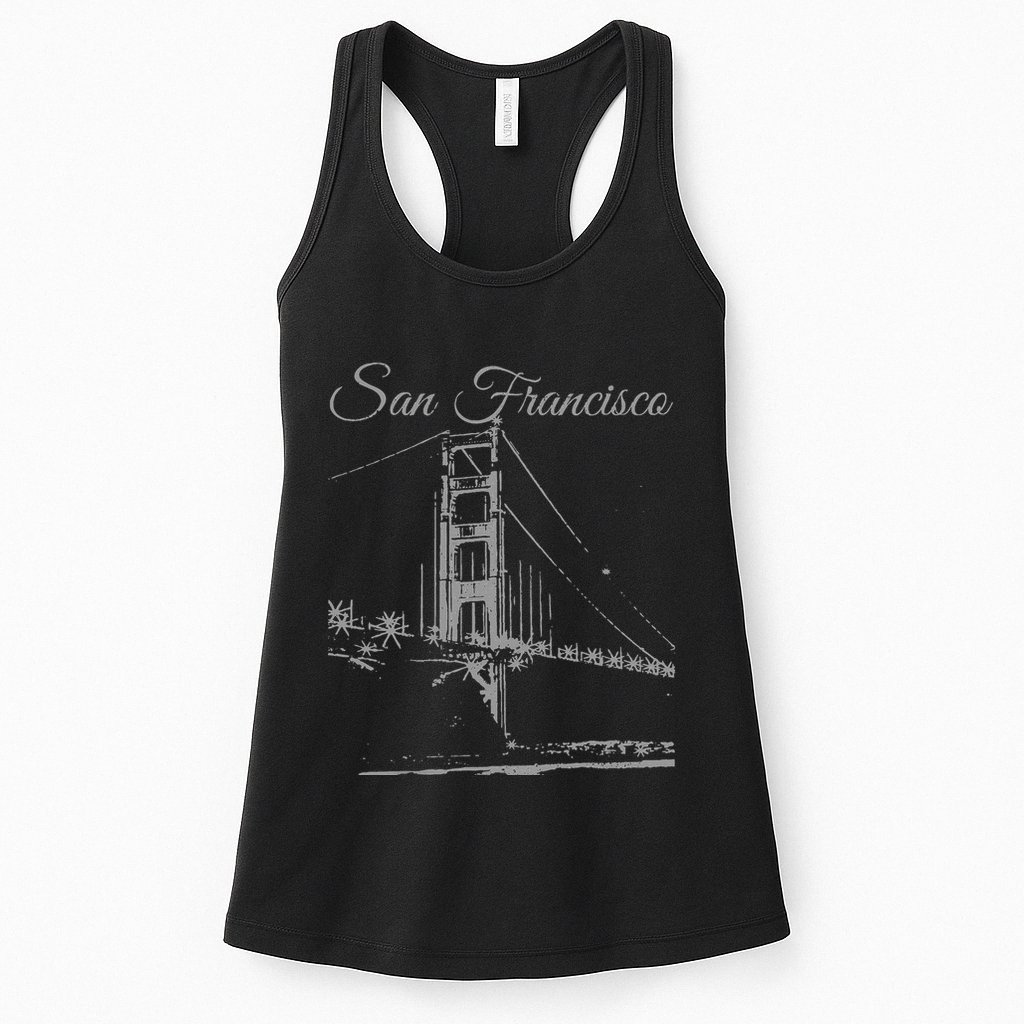 San Francisco Golden Gate Bridge California Usa Souvenir Womens Tank Top