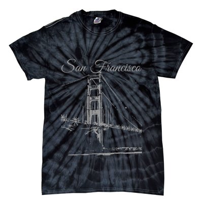 San Francisco Golden Gate Bridge California Usa Souvenir Tie-Dye T-Shirt