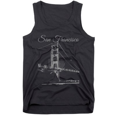 San Francisco Golden Gate Bridge California Usa Souvenir Tank Top
