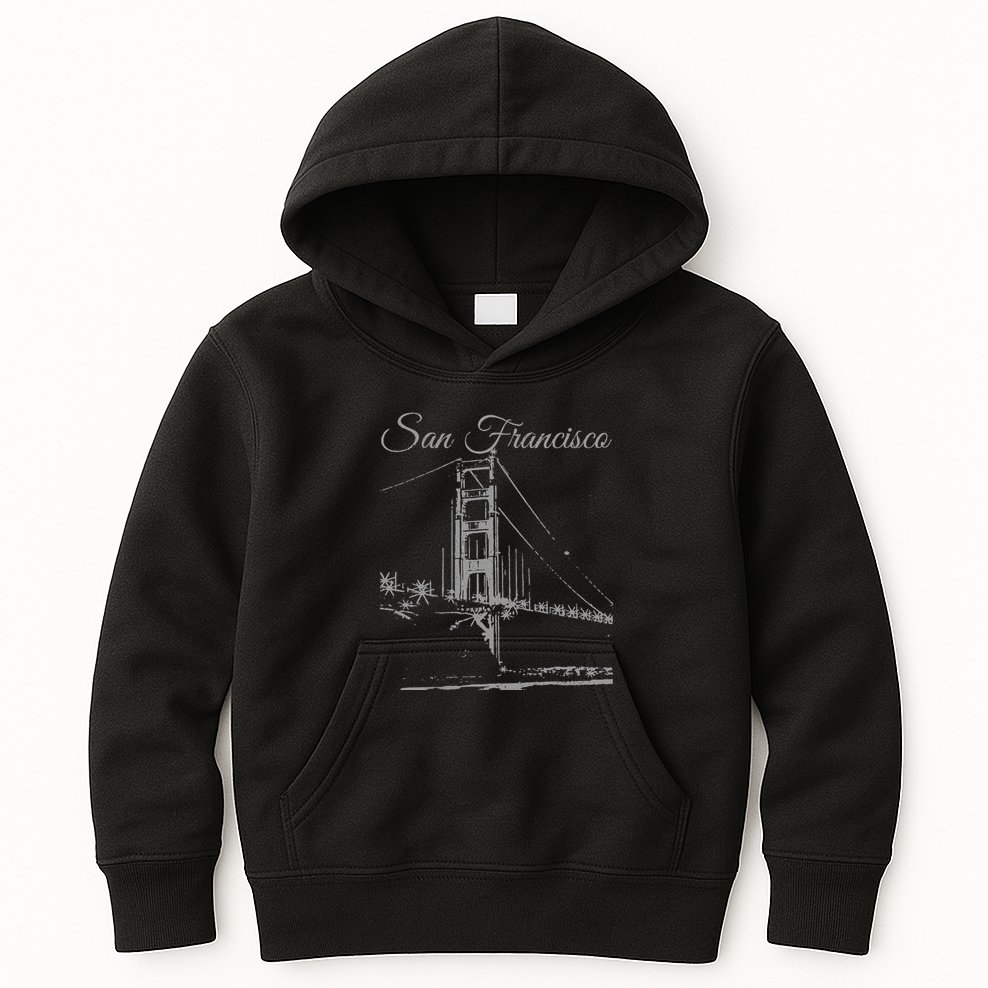 San Francisco Golden Gate Bridge California Usa Souvenir Kids Hoodie