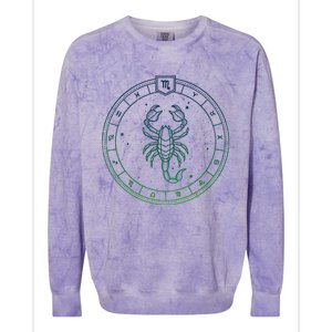 Scorpio Funny Gift Zodiac Sign Scorpio Cute Gift Colorblast Crewneck Sweatshirt