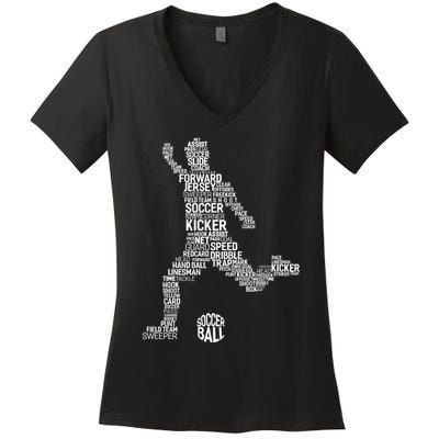 Soccer Fan Gift Soccer Player Gift Soccer Gift Women's V-Neck T-Shirt