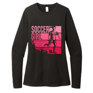 Soccer Funny Gift For Girls Funny Gift Soccer Teen Girl Player Gift Meaningful G Womens CVC Long Sleeve Shirt