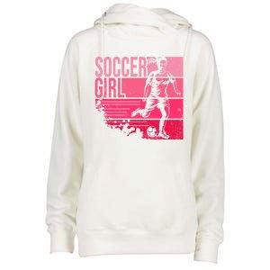 Soccer Funny Gift For Girls Funny Gift Soccer Teen Girl Player Gift Meaningful G Womens Funnel Neck Pullover Hood