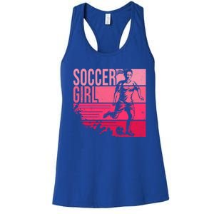 Soccer Funny Gift For Girls Funny Gift Soccer Teen Girl Player Gift Meaningful G Women's Racerback Tank