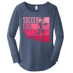 Soccer Funny Gift For Girls Funny Gift Soccer Teen Girl Player Gift Meaningful G Women's Perfect Tri Tunic Long Sleeve Shirt