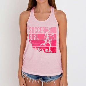 Soccer Funny Gift For Girls Funny Gift Soccer Teen Girl Player Gift Meaningful G Women's Knotted Racerback Tank