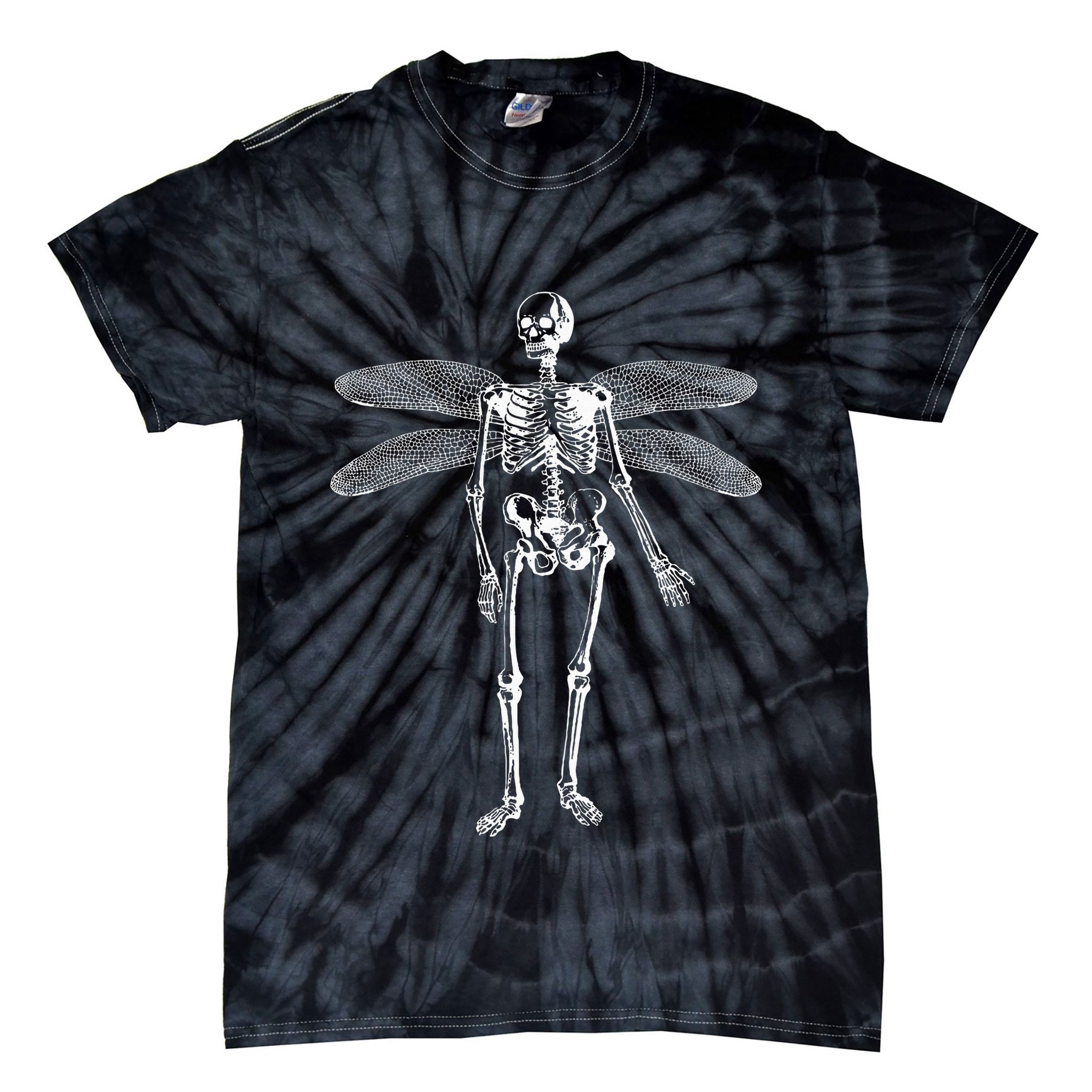 Skeleton Fairy Grunge Fairycore Aesthetic Gothic Cottagecore Tie-Dye T-Shirt