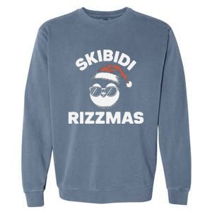 S.K.I.B.I.D.I Funny Gen Alpha Slang Christmas Penguin Garment-Dyed Sweatshirt