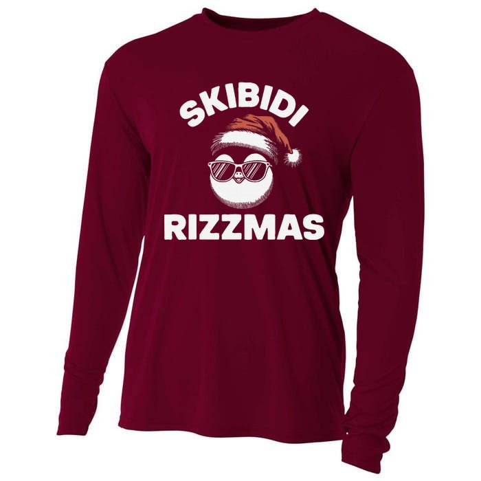 S.K.I.B.I.D.I Funny Gen Alpha Slang Christmas Penguin Cooling Performance Long Sleeve Crew