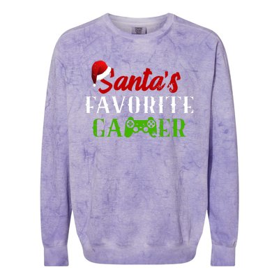 Santa's Favorite Gamer Colorblast Crewneck Sweatshirt