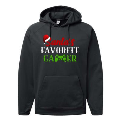 Santa's Favorite Gamer Performance Fleece Hoodie