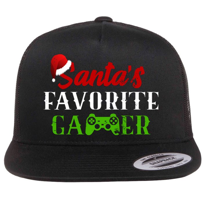 Santa's Favorite Gamer Flatbill Hat
