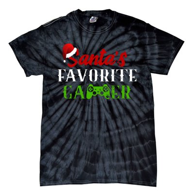 Santa's Favorite Gamer Tie-Dye T-Shirt