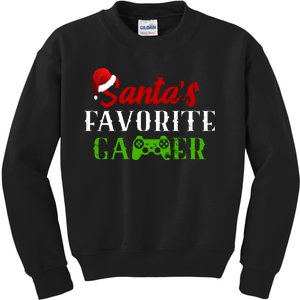 Santa's Favorite Gamer Kids Sweatshirt