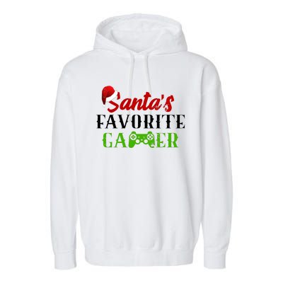 Santa's Favorite Gamer Garment-Dyed Fleece Hoodie