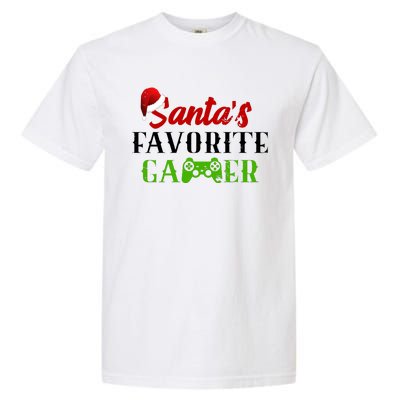 Santa's Favorite Gamer Garment-Dyed Heavyweight T-Shirt