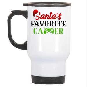 Santa's Favorite Gamer Stainless Steel Travel Mug